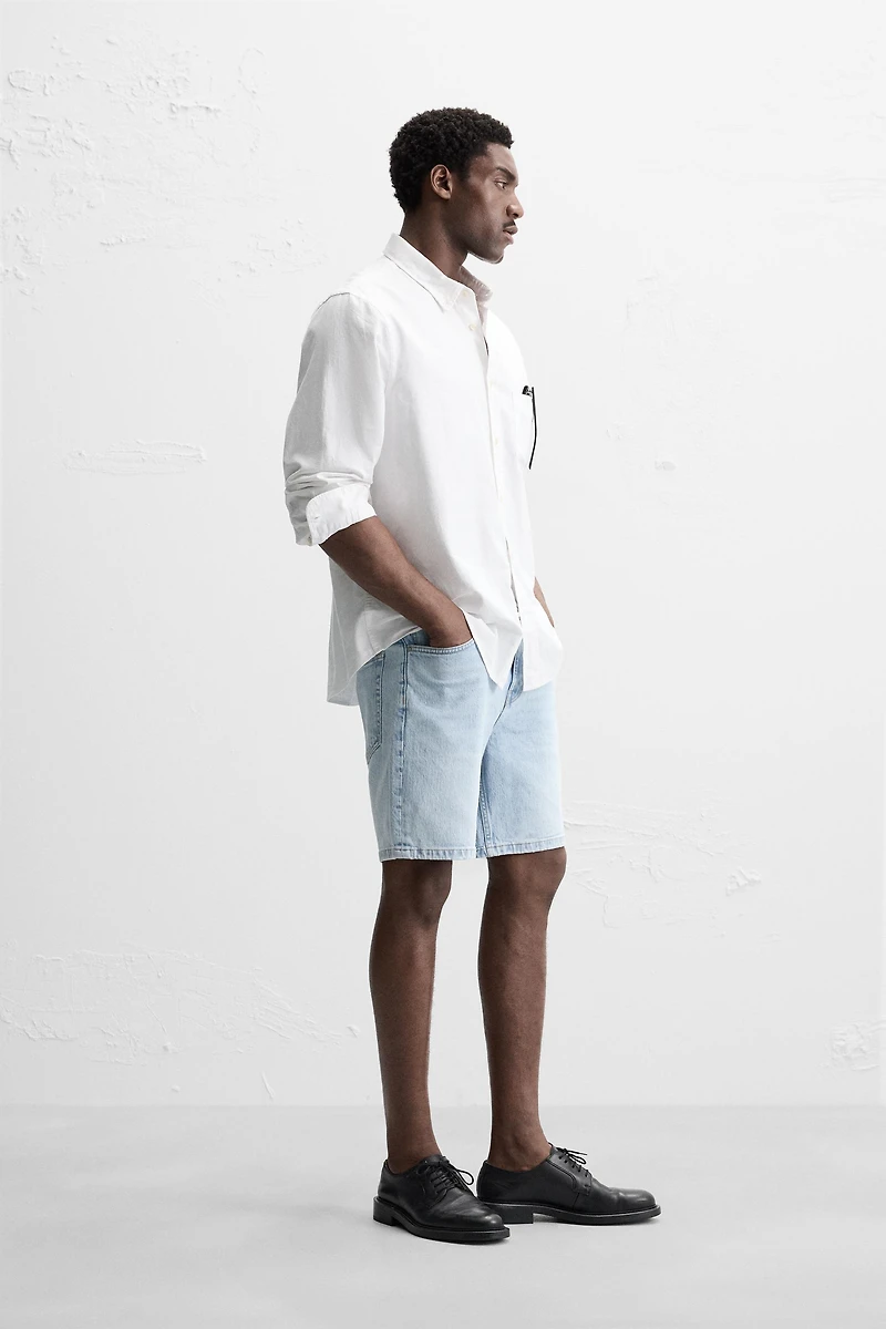 REGULAR FIT DENIM SHORTS