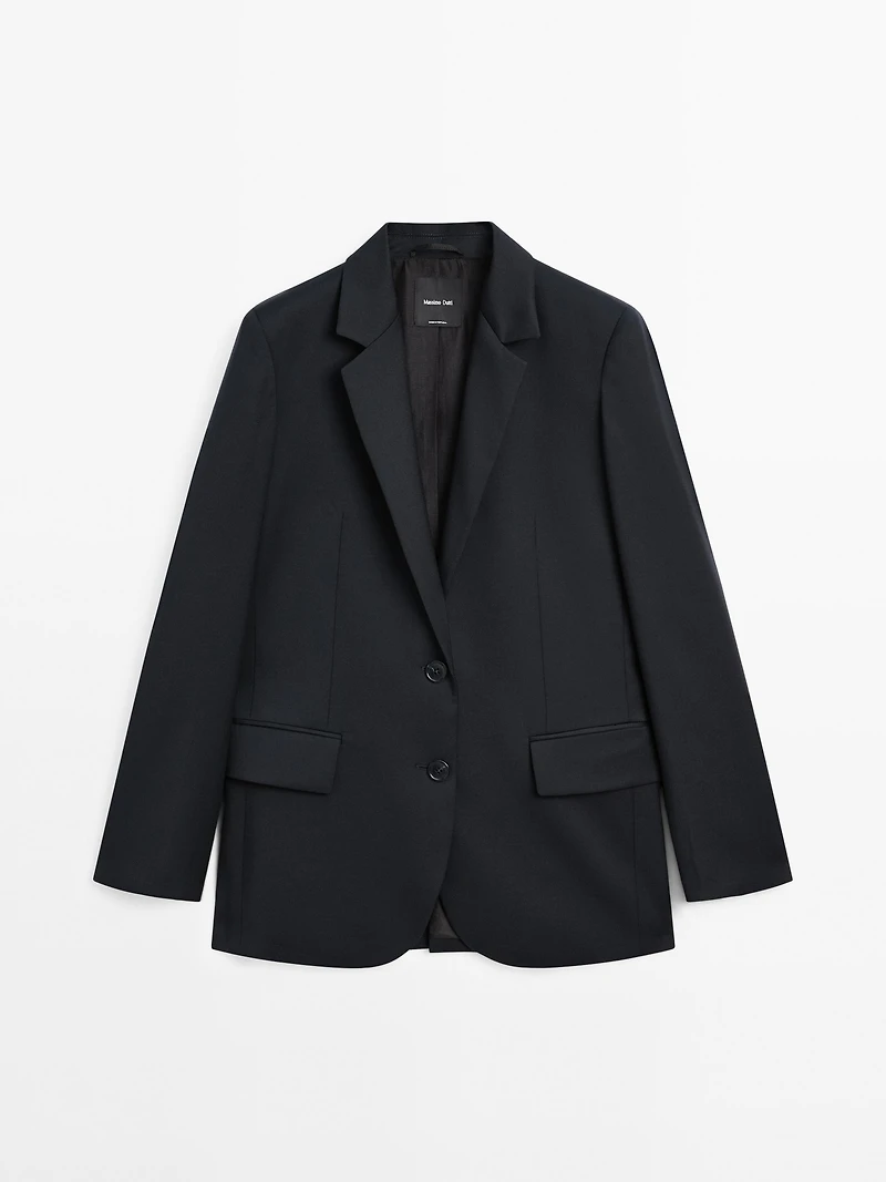 Blazer à deux boutons 100 % extra-fin