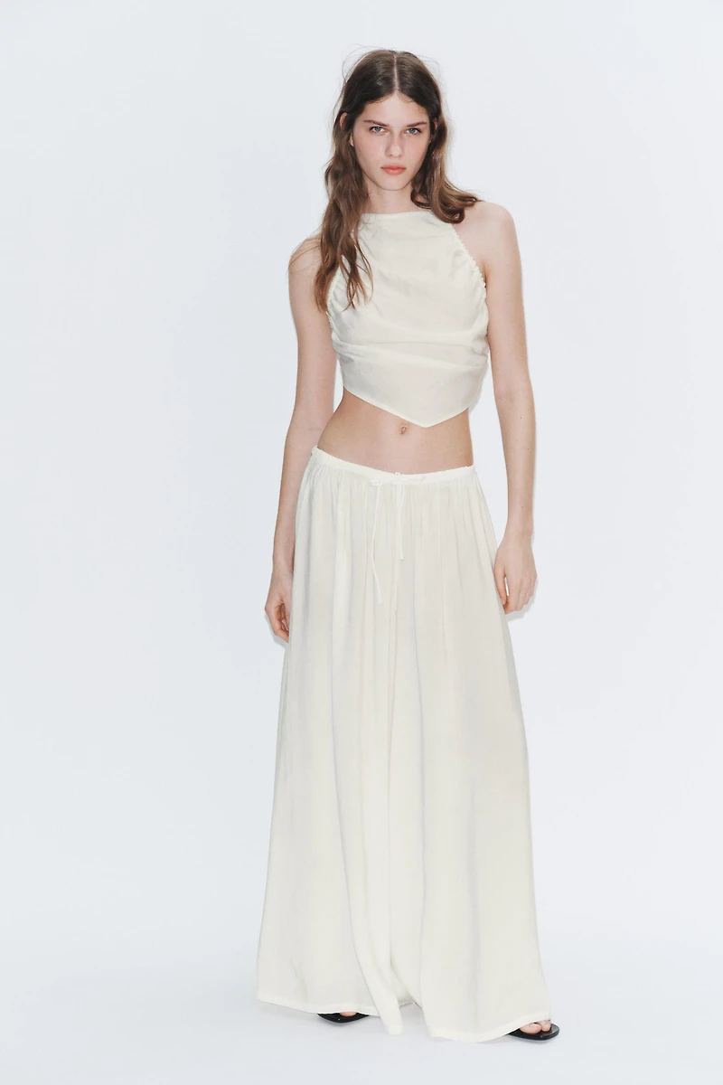 DRAWSTRING PALAZZO PANTS