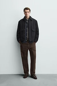 JACKET WITH REMOVABLE KNIT COLLAR