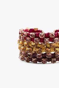 3-PACK OF WOVEN JEWEL BRACELETS
