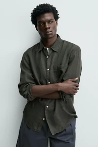 CHEMISE REGULAR FIT 100 % LIN