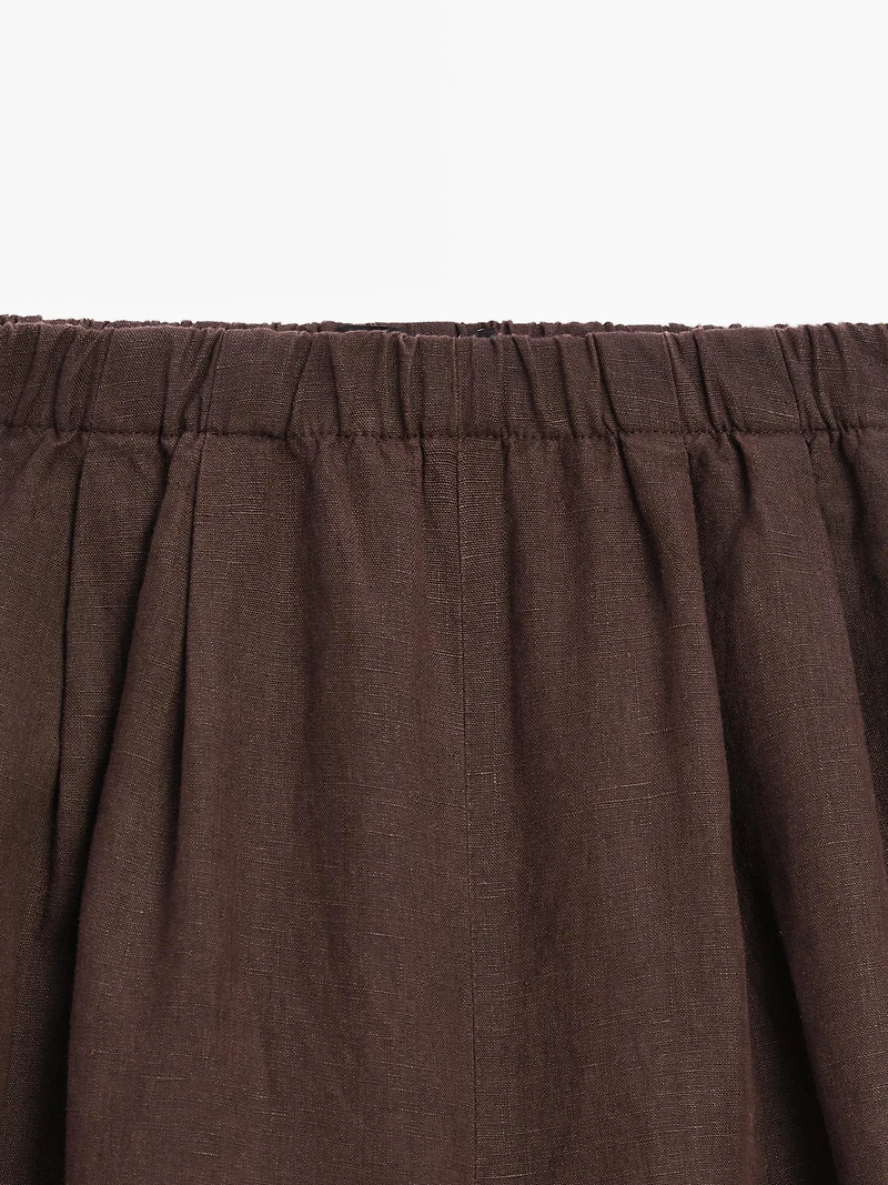 Flowing 100% linen trousers