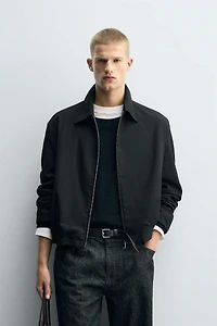 RELAXED FIT HERRINGBONE JACKET