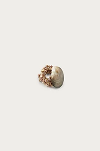 MARISA BERENSON X ZARA SHELL BEAD STRETCH BRACELET