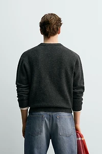 WOOL V-NECK JUMPER AARON LEVINE X ZARA