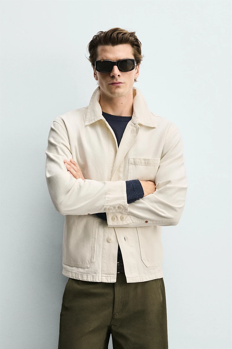 BLOUSON COUPE DÉCONTRACTÉE POCHES