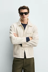 BLOUSON COUPE DÉCONTRACTÉE POCHES