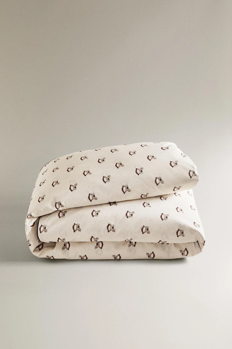 CHILDREN'S CHRISTMAS HORSE DUVET COVER