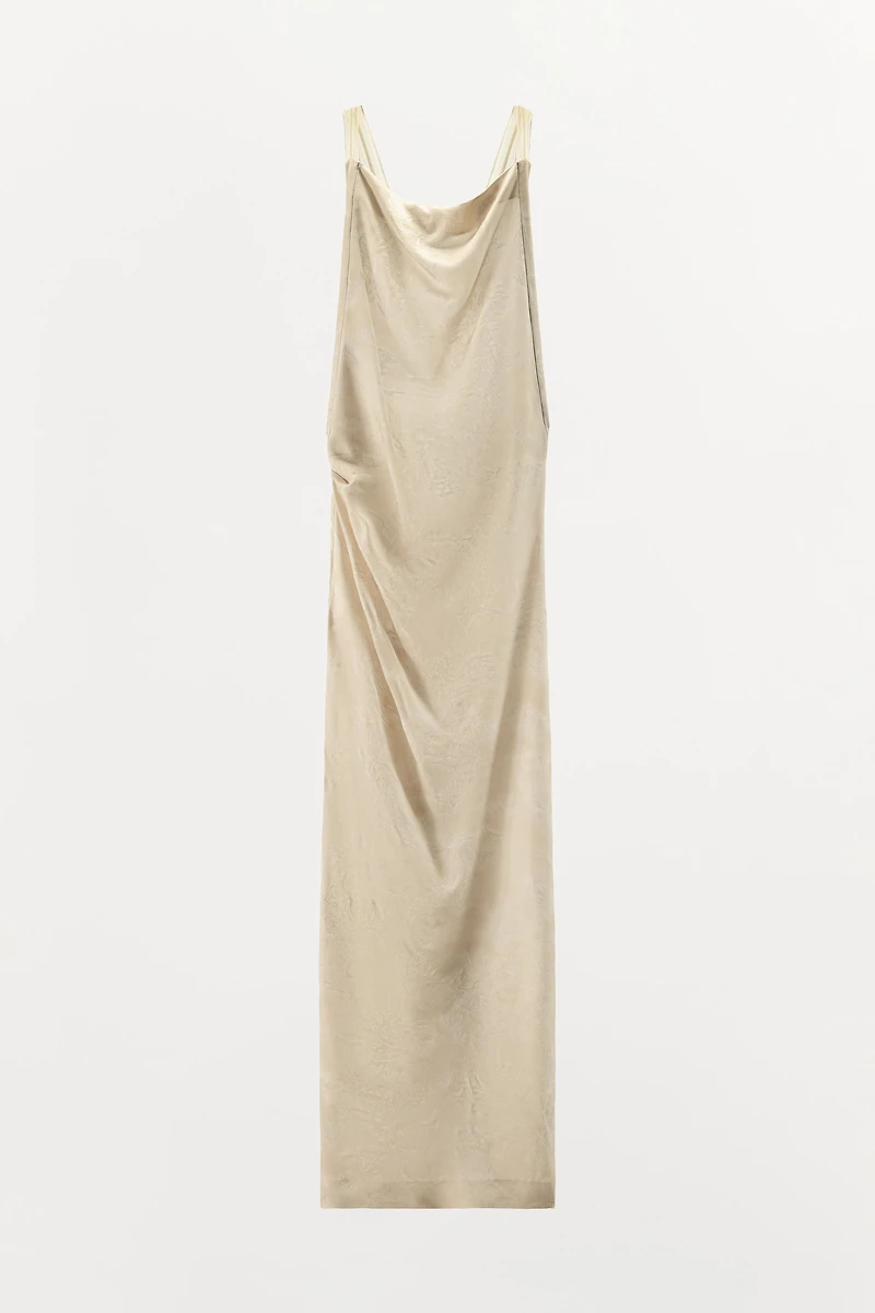 ROBE EN JACQUARD À BRETELLES COMBINÉES