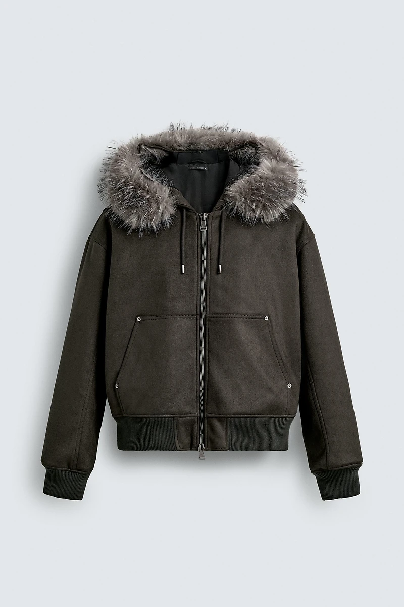 VESTE MATELASSÉE EFFET DAIM