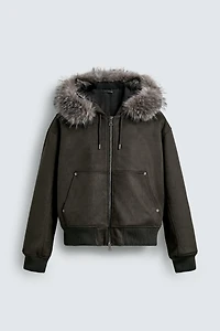 VESTE MATELASSÉE EFFET DAIM