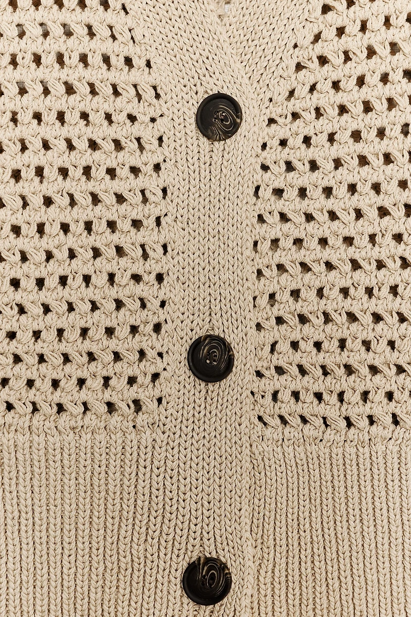 OPEN KNIT VEST