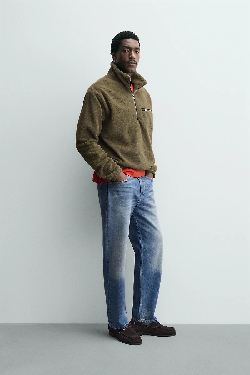 SWEAT POLAIRE COL ZIPPÉ