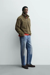 SWEAT POLAIRE COL ZIPPÉ