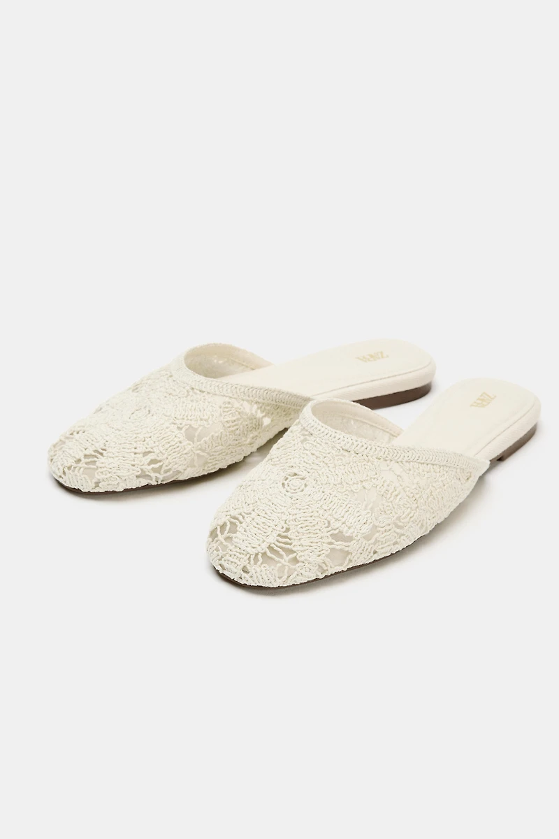 EMBROIDERED OPEN-BACK MULES