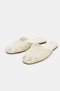 EMBROIDERED OPEN-BACK MULES