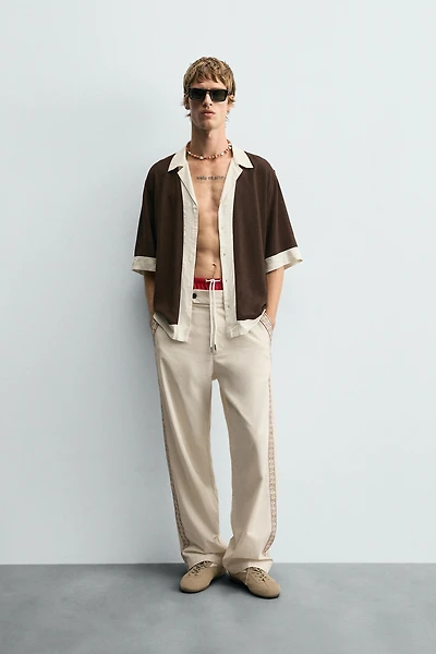 PANTALON BANDE BRODÉE