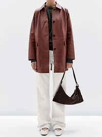 Medium-sized split suede bag