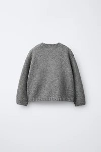 EMBROIDERED KNIT SWEATER