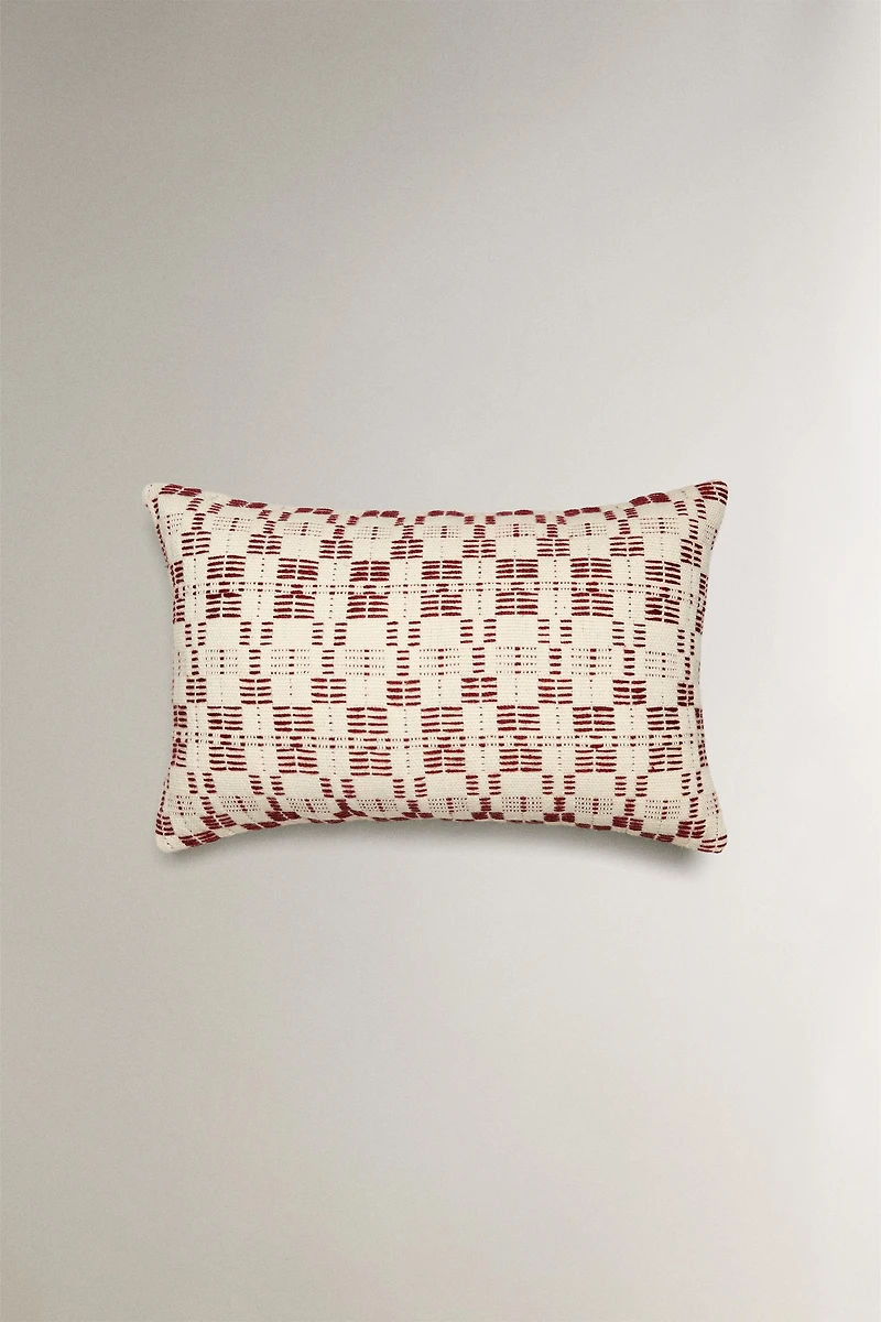 CHRISTMAS SYMMETRICAL FABRIC THROW PILLOW COVER