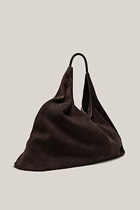 Split leather maxi shopper bag - LIMITED EDITION