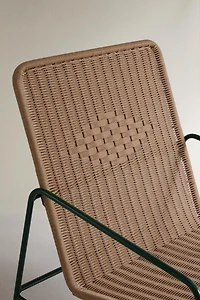 FAUTEUIL EXTÉRIEUR TRESSÉ DÉTAIL GÉOMÉTRIQUE