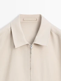 Veste bomber total look 100 % lin