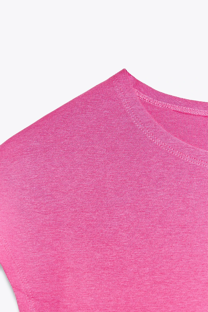 COTTON MODAL CROP T-SHIRT