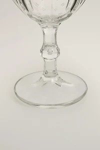 VERRE À VIN RELIEF FLEURI