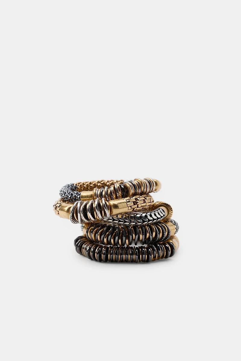 FIVE-PACK OF COMBINED ELASTIC BRACELETS