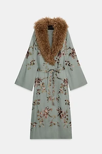 FAUX FUR COLLAR KIMONO ZW COLLECTION LIMITED EDITION
