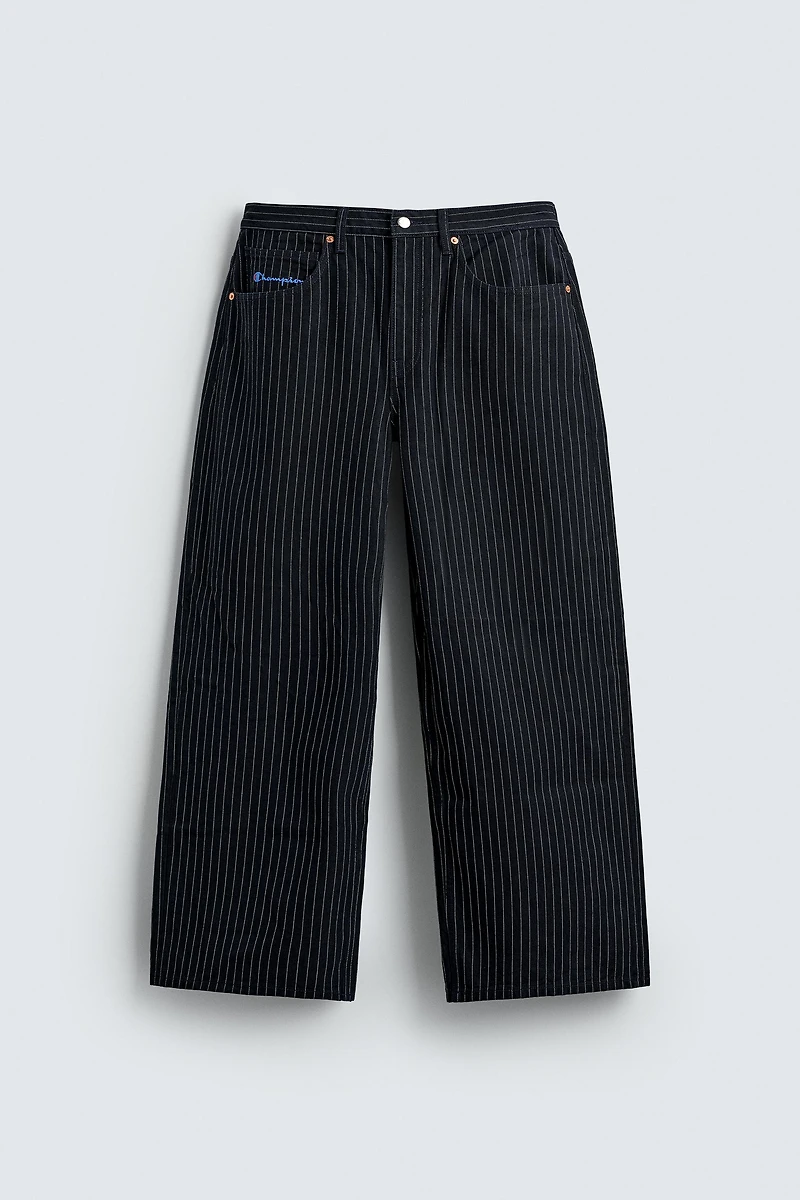 CHAMPION ® X ZARA STRIPED BAGGY FIT JEANS