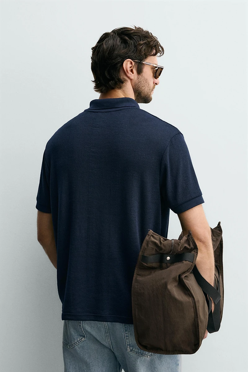 STRIPED JACQUARD REGULAR FIT POLO