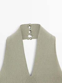 Knit halter-neck bodysuit - STUDIO