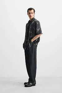 RELAXED FIT SATIN SHIRT