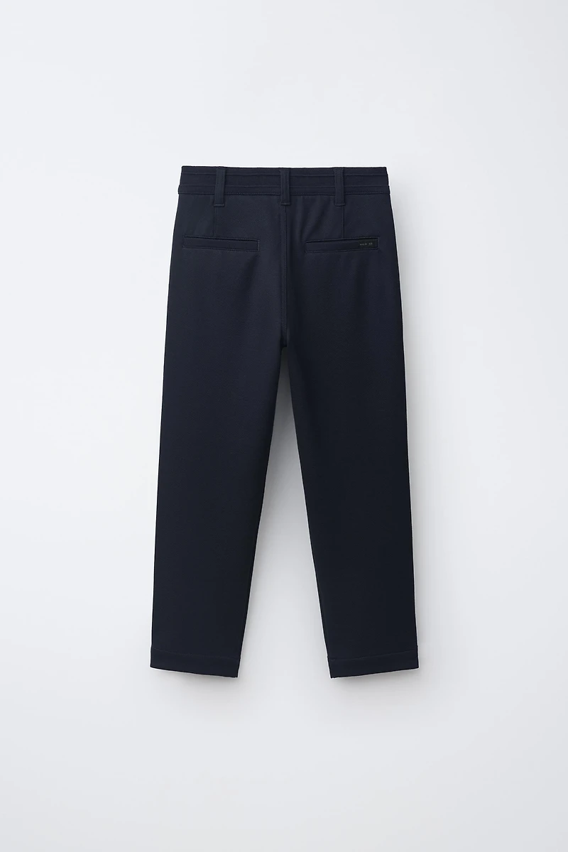 PANTALON DROIT TAILLE BORD-CÔTE
