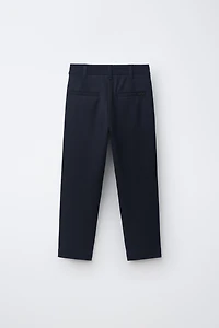 PANTALON DROIT TAILLE BORD-CÔTE