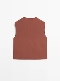 Blouse boutonnage côté argenté
