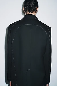 CONTRAST TOPSTITCHING BLAZER ZW COLLECTION LIMITED EDITION