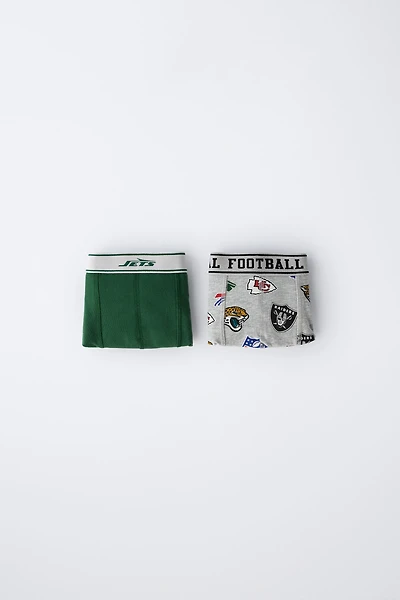 6-14 YEARS/ TWO-PACK OF NFL © OUTER STUFF BOXERS