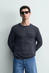 REGULAR FIT 100% LINEN JUMPER
