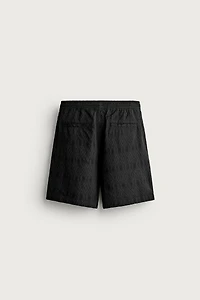 GEOMETRIC JACQUARD REGULAR FIT SHORTS