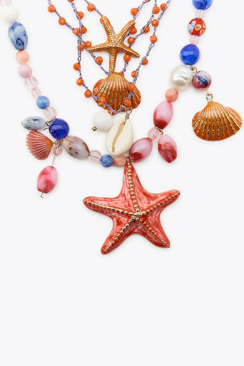 MARINE CHARM BEAD NECKLACE