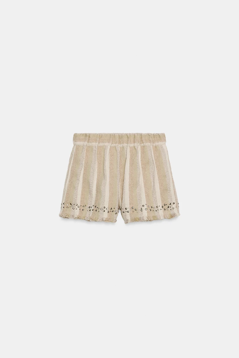 ZW COLLECTION RUSTIC STRIPED BERMUDA SHORTS