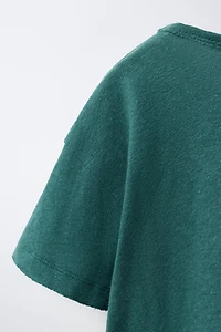 COTTON AND LINEN T-SHIRT