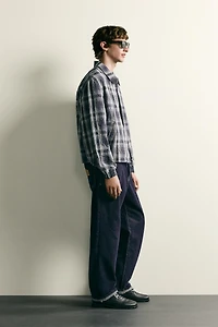 RELAXED FIT PLAID JACKET