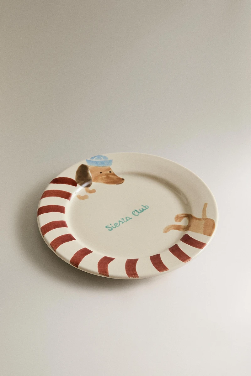 KIDS' CERAMIC DOG PLATE