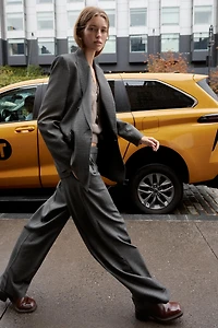 DOUBLE BREASTED BLAZER WITH SHOULDER PADS