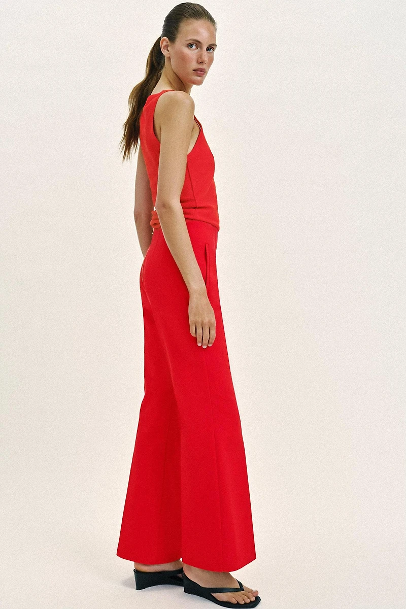 HIGH-WAISTED PANTS WITH BACK ZIP